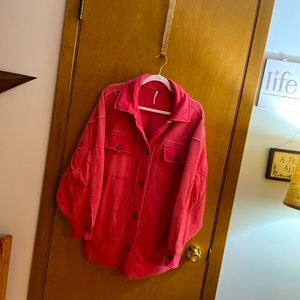 Free people ruby jacket red size small shacket